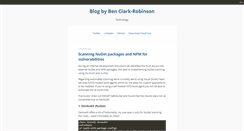 Desktop Screenshot of benclarkrobinson.net